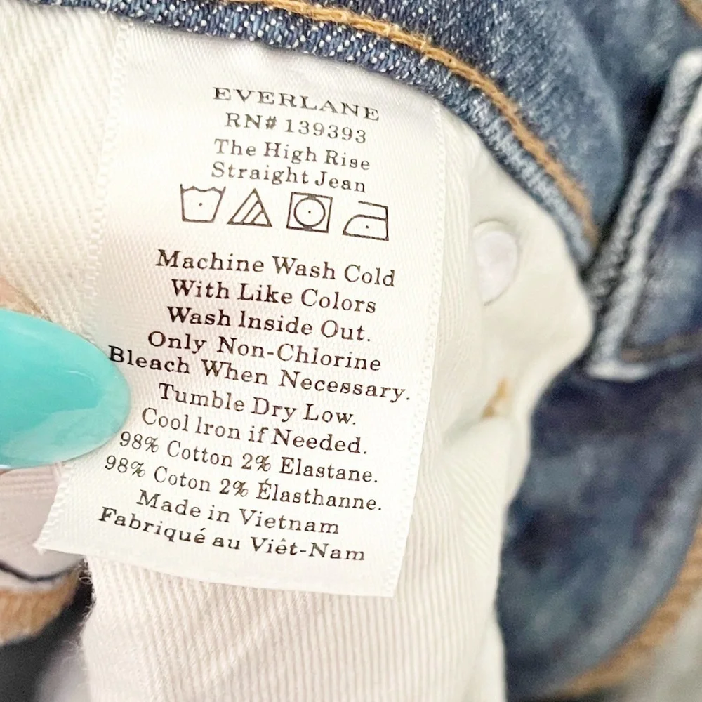 Everlane High Rise Straight Leg Jeans - Picture 7 of 7